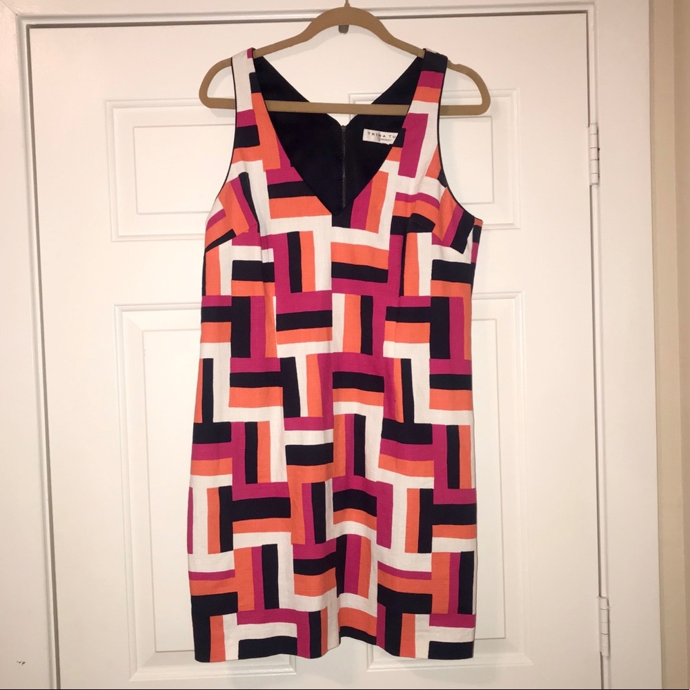 Trina Turk Geometric Sleeveless Dress